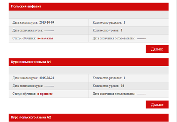 интерфейс сайта