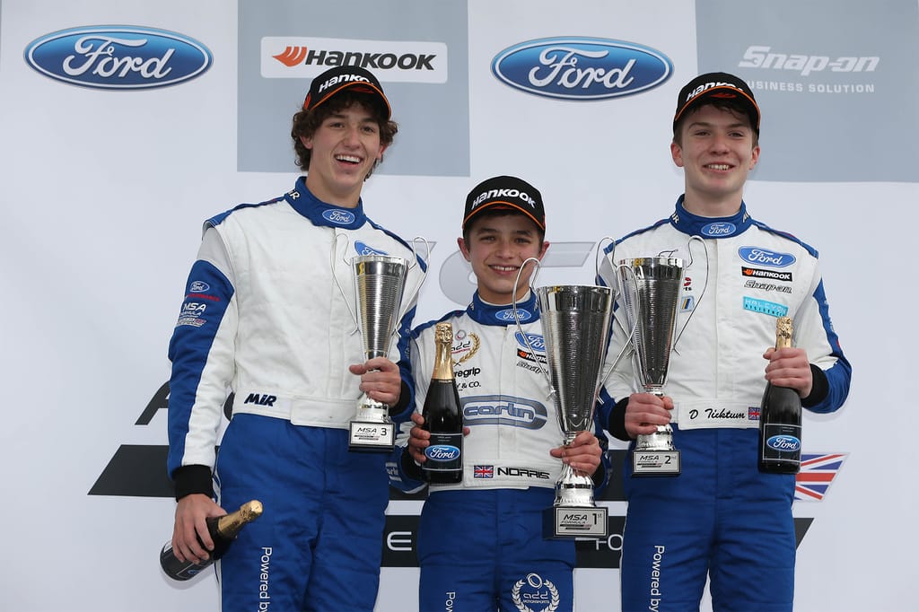 Ландо Норрис на подиуме