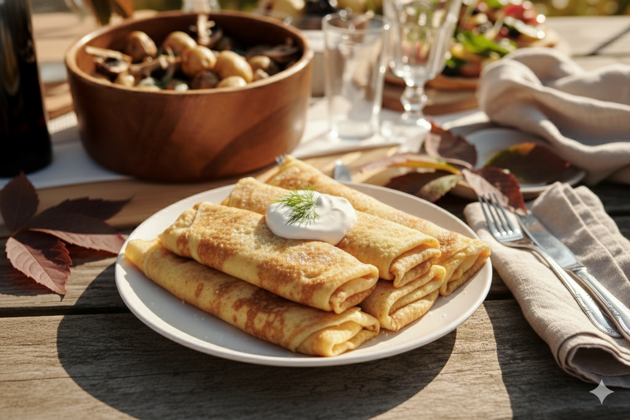 Налисники — тонкие блинчики с начинкой