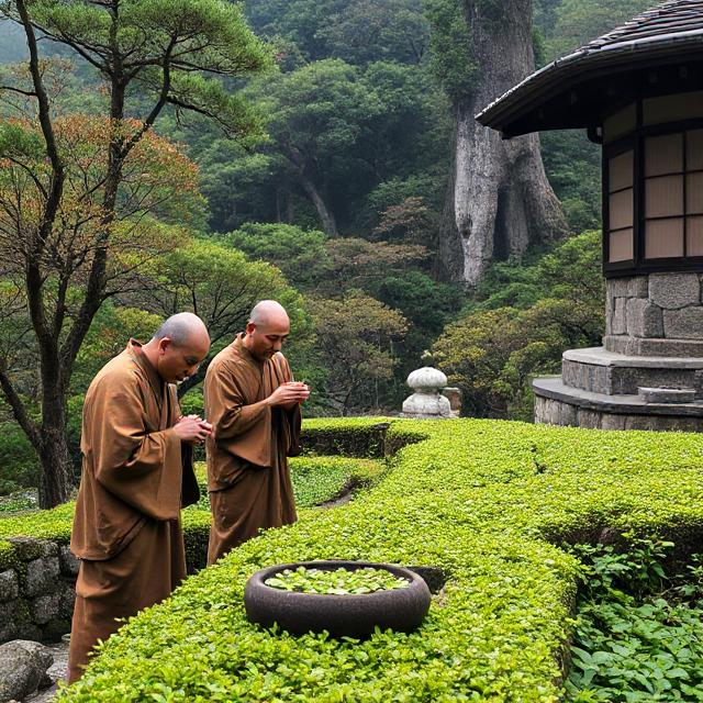 Распространение чая в Японию Буддийские монахи приносят чай в Японию