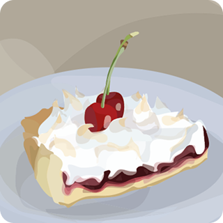 Векторная иллюстрация пирог с вишней