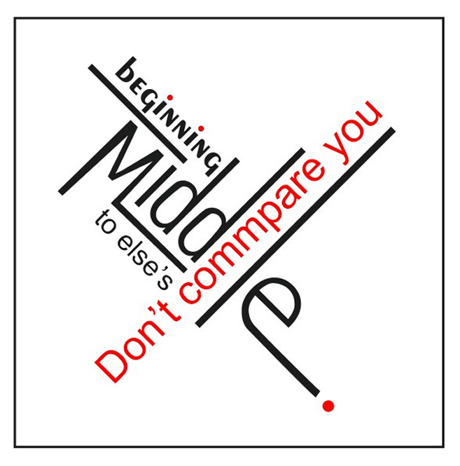 Композиция с буквами типографика четвертый вариант