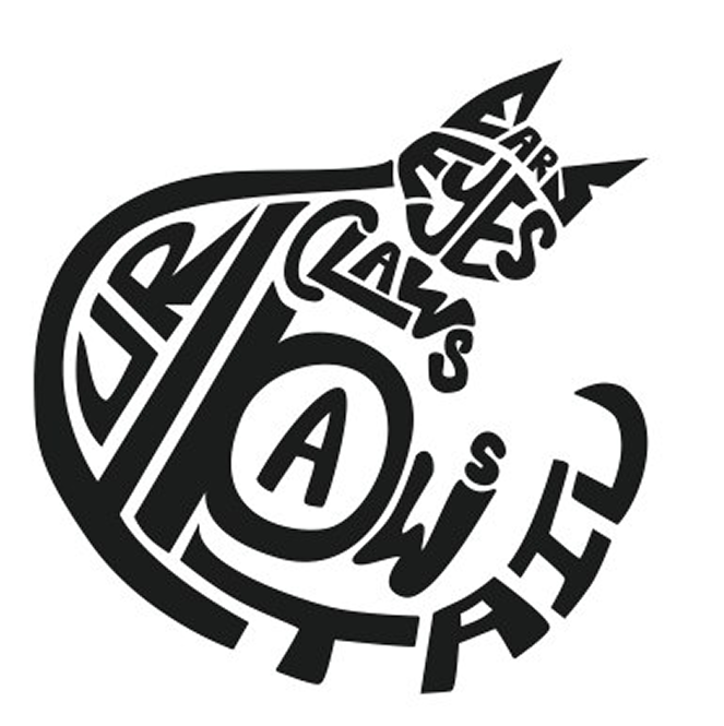 Композиция с буквами типографика пятый вариант