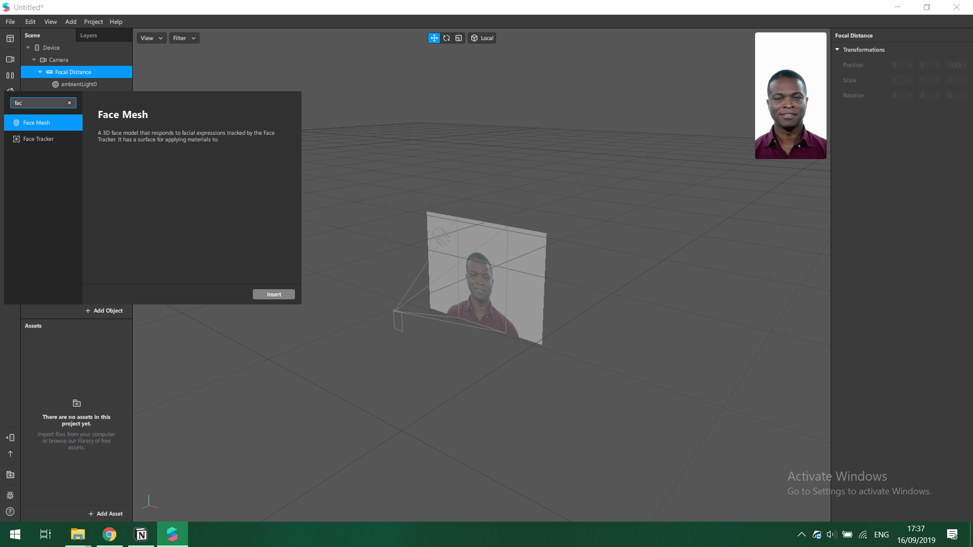 Добавление Face Mesh Добавление Face Mesh