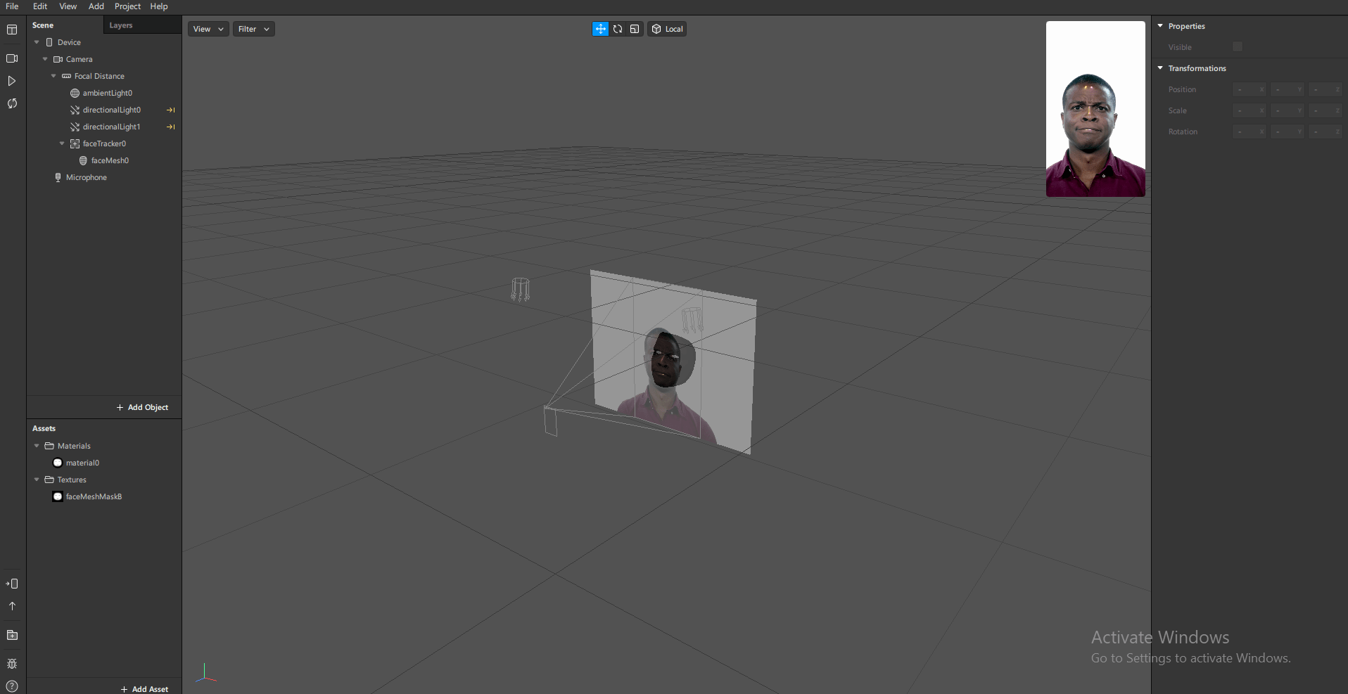 Интерфейс Spark AR Studio Интерфейс Spark AR